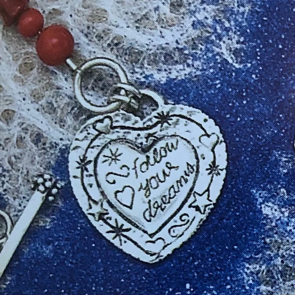 Rare Vintage Silpada Red Coral Sterling Silver Heart Charm Bracelet B0937